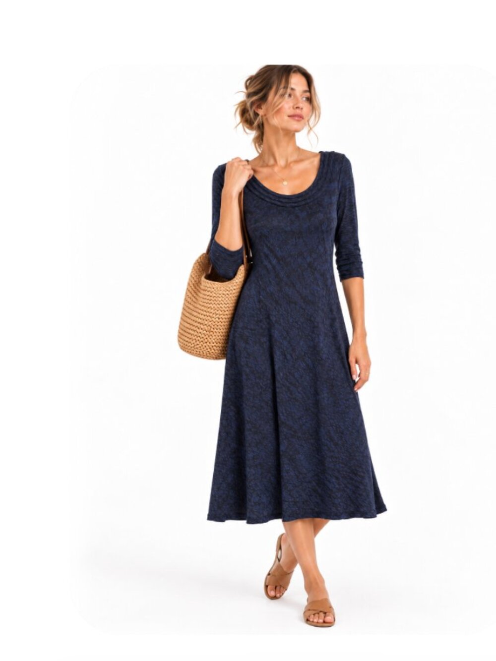 Anthropologie Saturday Sunday Midi Swing Dress XS-Small